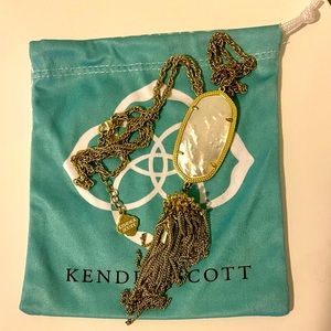 Kenda Scott Rayne Gold long necklace Opal